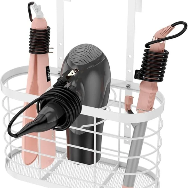 Over the door organizer for hair tools