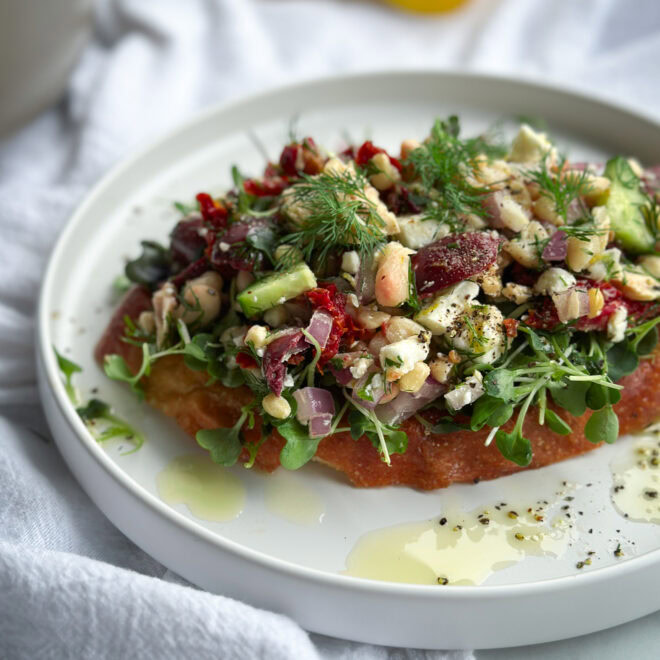 Mediterranean tuna white bean salad