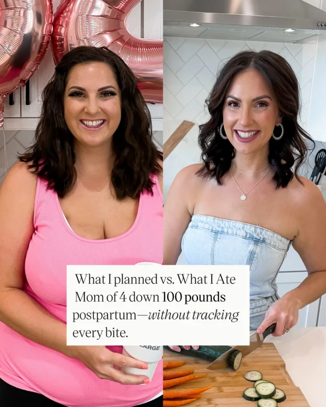 What I planned ✅ vs. what I actually ate

One of the biggest shifts in my journey?
I stopped chasing the perfect plan…
and started building a recipe bank I could actually repeat.

Because it’s not about eating something different every day.
It’s about having meals you actually like—on standby—so when life hits, you don’t fall off track.

Here’s what that looked like this week:

🍽️ Breakfast: I wasn’t feeling eggs, so I grabbed a protein shake instead—one of my go-to swaps
🥗 Lunch: Chicken salad with crackers + veggies (exactly what I planned)
🫛 Snack: Lunch meat + hummus plate (lazy + prepped in the fridge)
🍽️ Dinner: Flex night! I threw leftover carne asada on a salad kit while the kids had cauliflower pizza
🧃 Snack 2: I was extra hungry, so I grabbed something from my “snack bank” instead of grazing

This is how I stay consistent—not with strict rules, but by repeating meals I love.

If you want my go-to recipe bank—the one that helped me lose 100 pounds without tracking or dieting—
Comment COOKBOOK and I’ll send it to you for free. 💬

. . . #WIEIAD #weightlossrecipes #busymommeals #realisticnutrition #easyfamilydinners #simplemealideas #balancedmeals #postpartumweightloss #momhealthjourney #mealplanningtips #highproteinmeals#MealPlanFreebie